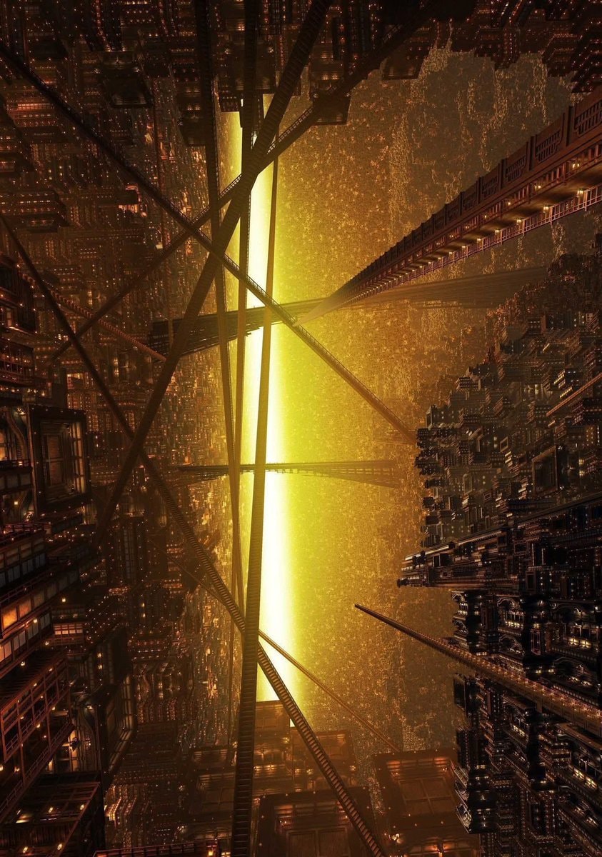 Futuristic cityscape art