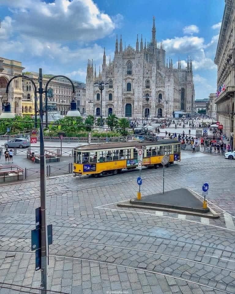 Milan Italy street scene
