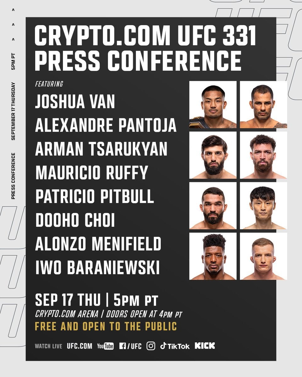 UFC 331 Press Conference fighters UFC 331 Press Conference fighters