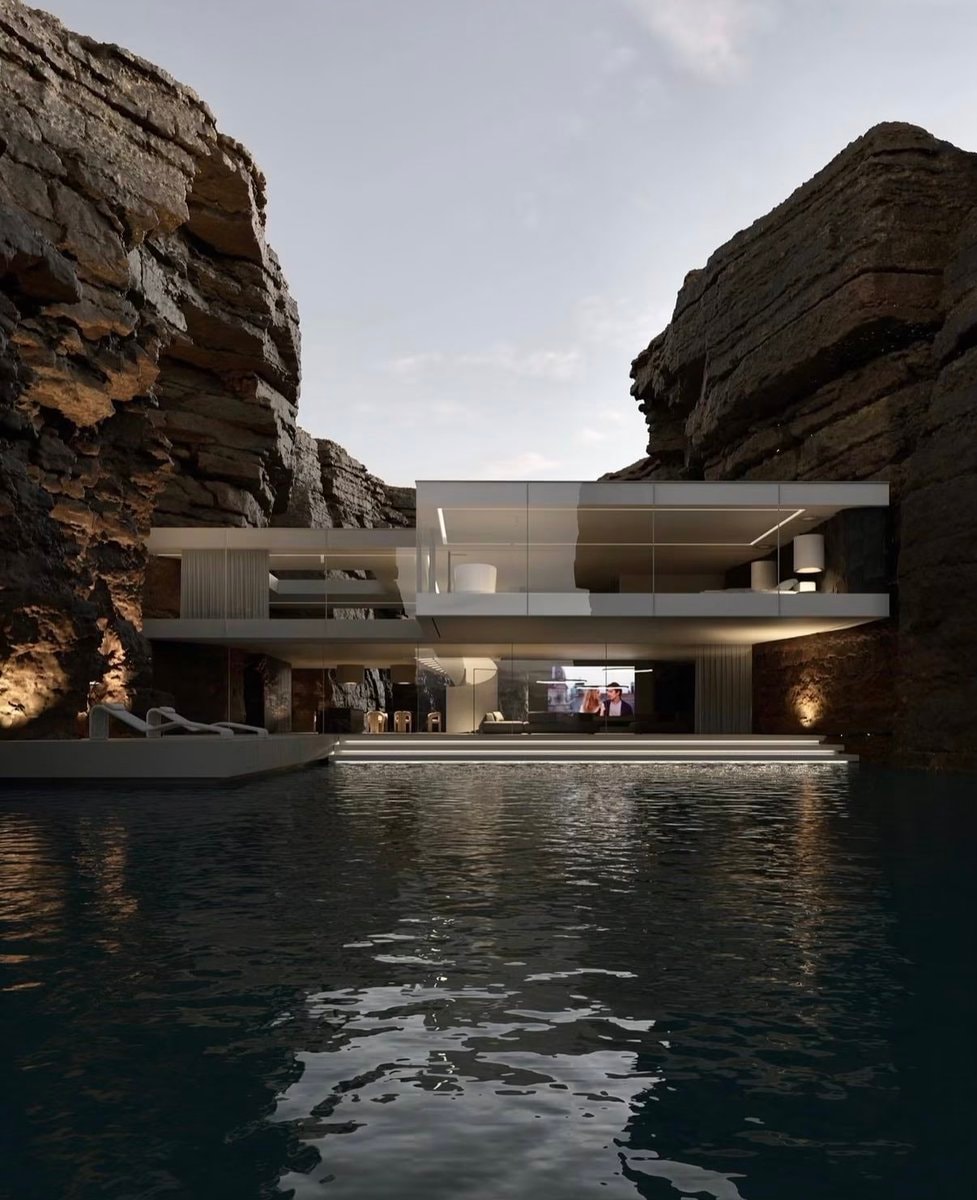 modern cliffside residence