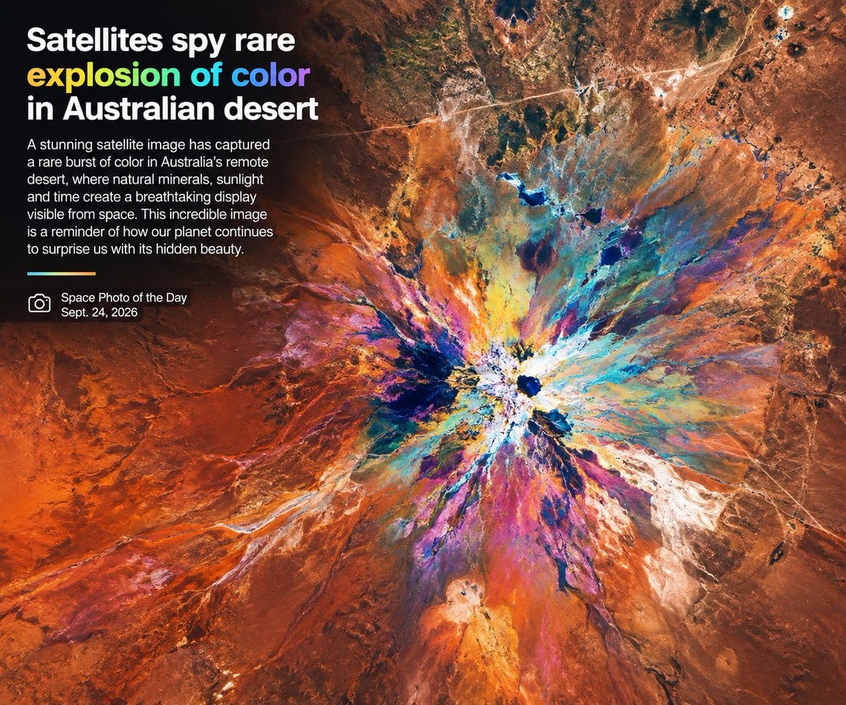Rare satellite explosion Australian desert