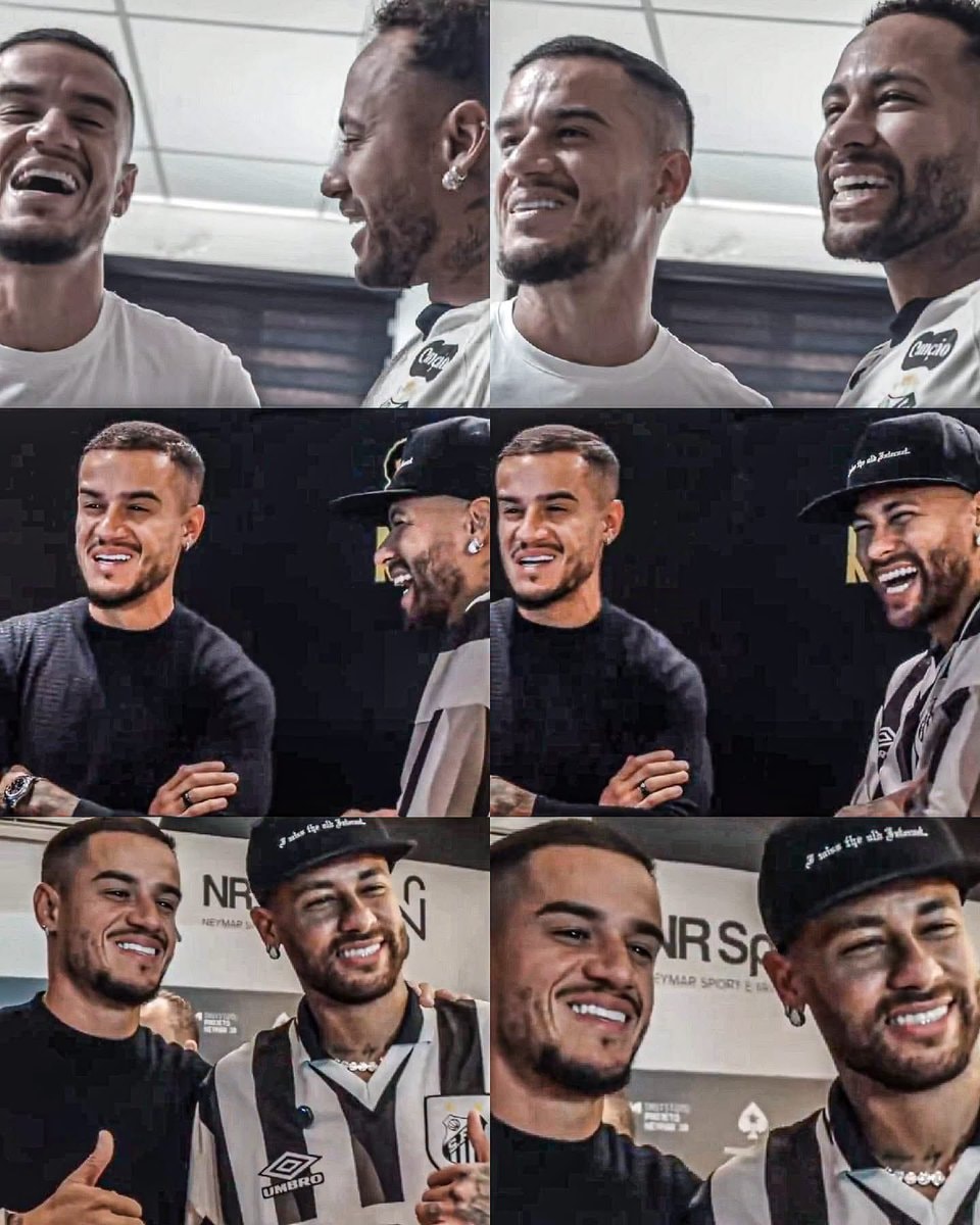 Neymar and Coutinho Santos reunion