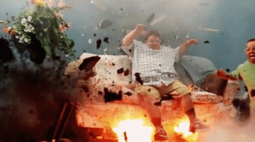 Viral couch explosion clip