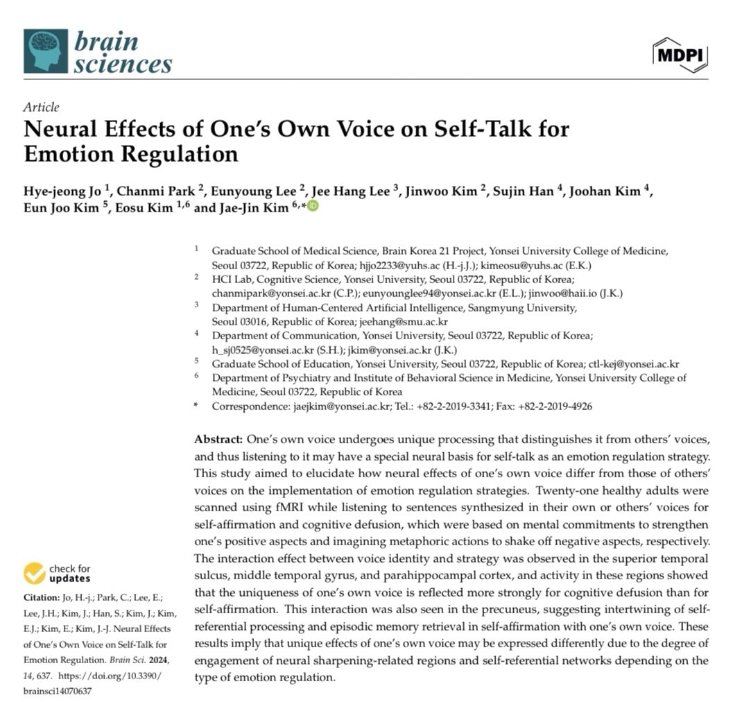 Self-talk and brain processing of stress Self-talk and brain processing of stress