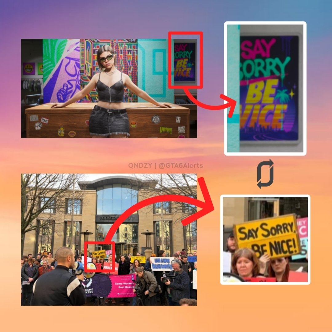 GTA 6 union busting protest reference