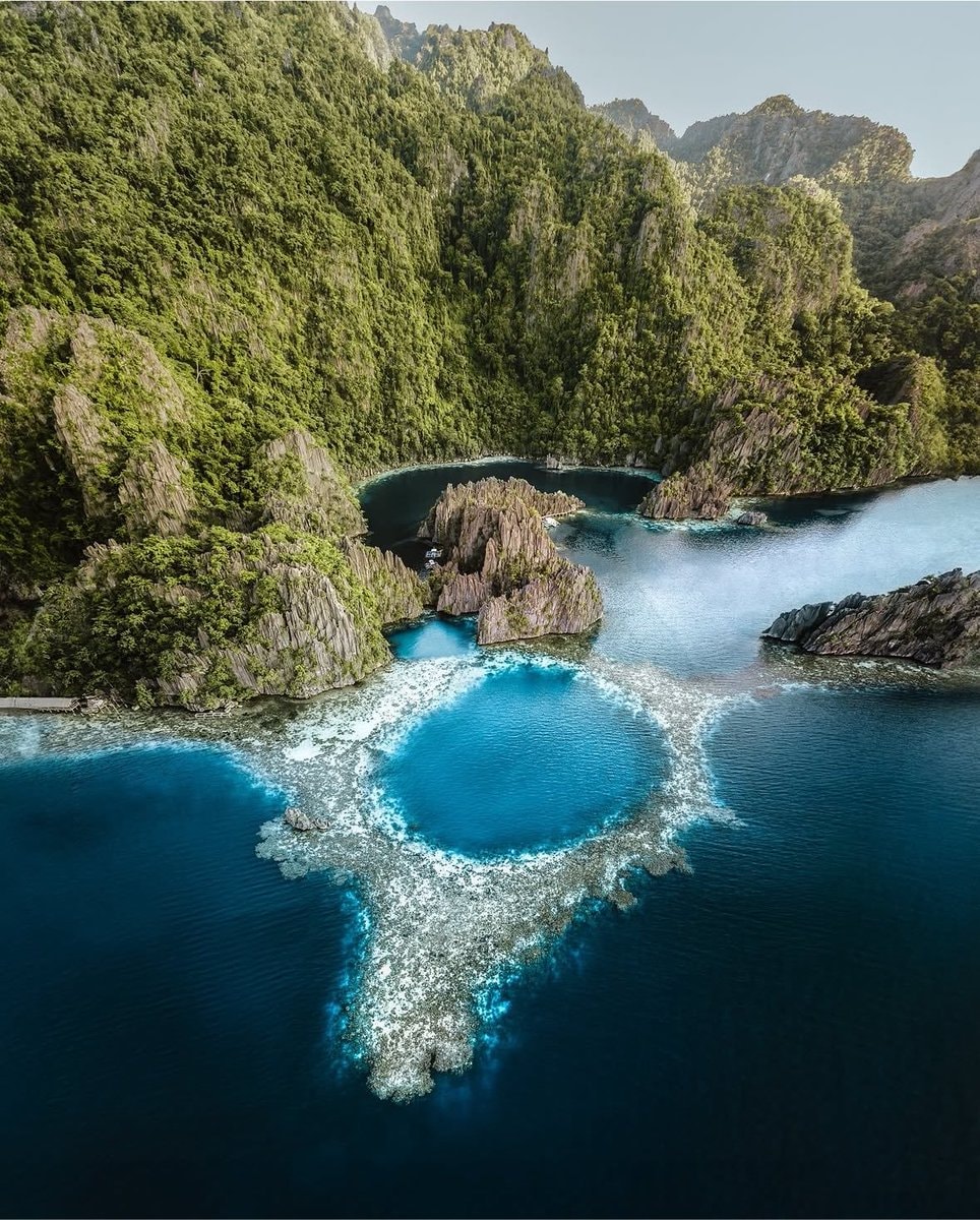 Philippines limestone cliffs aerial view (photo 2 of 4)