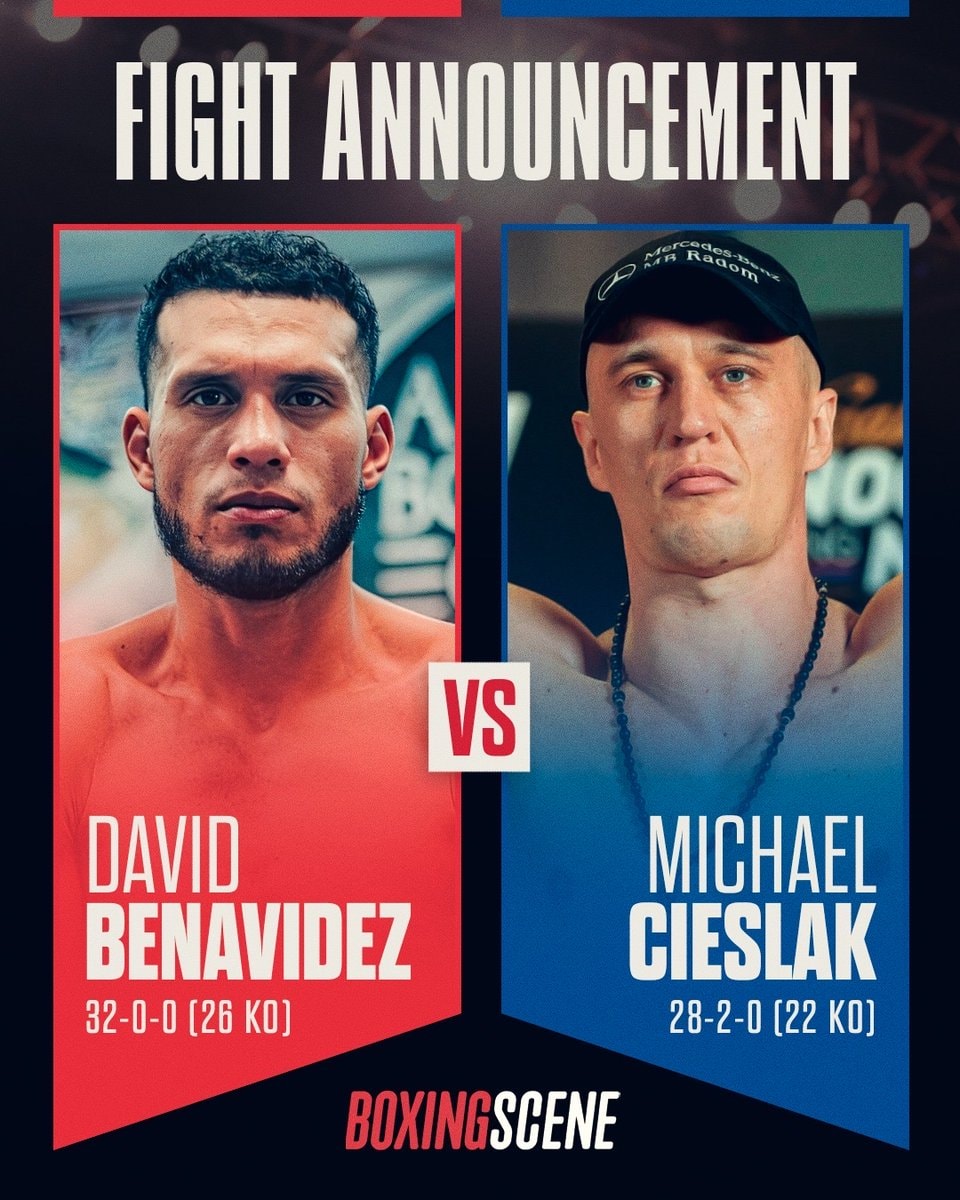 David Benavidez vs Michal Cieslak title unification David Benavidez vs Michal Cieslak title unification