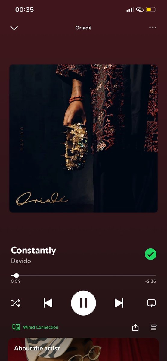 Davido Constantly Orialé