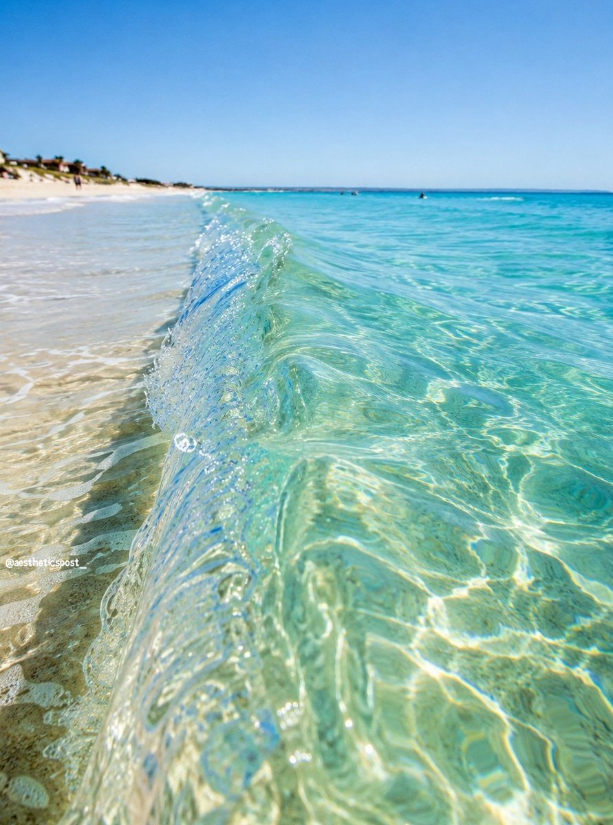crystal clear ocean wave