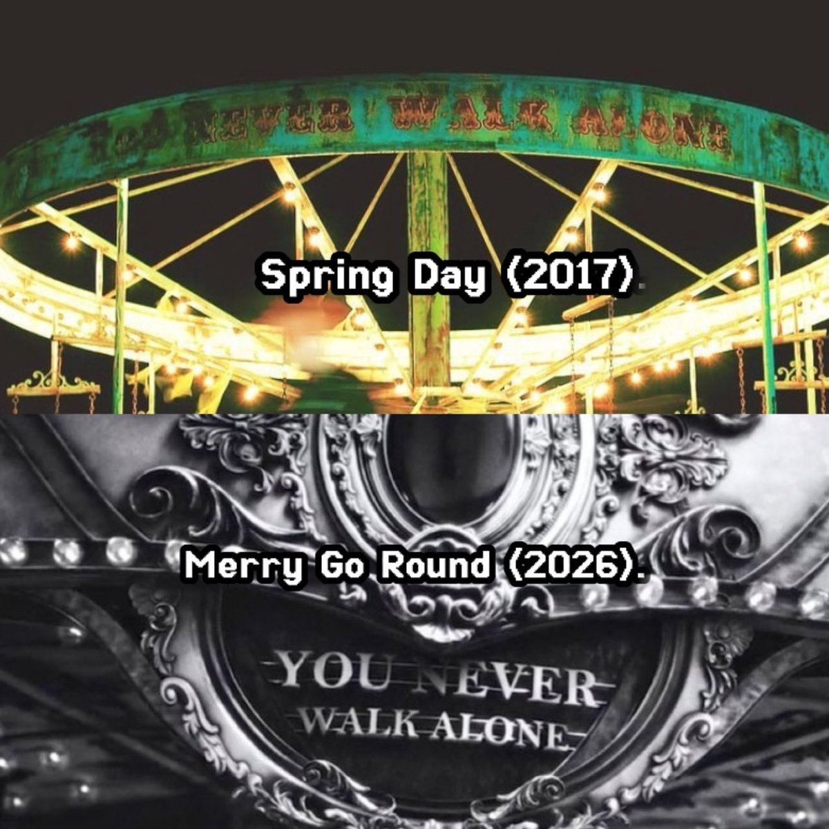 BTS Spring Day Merry Go Round comparison