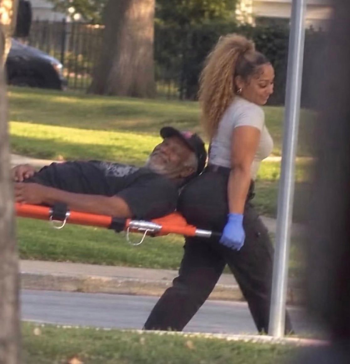 Man goes viral after EMS aid