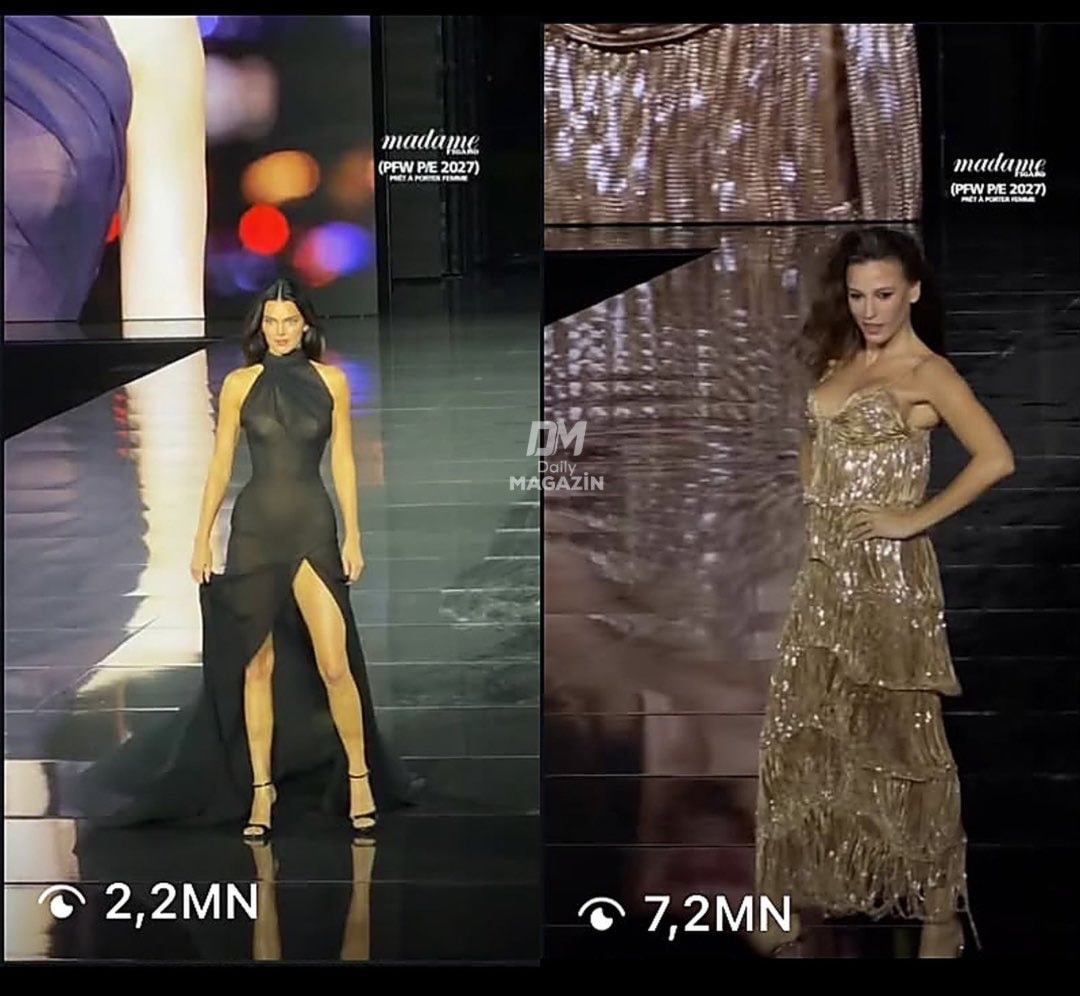 Serenay Sarıkaya vs Kendall Jenner runway views