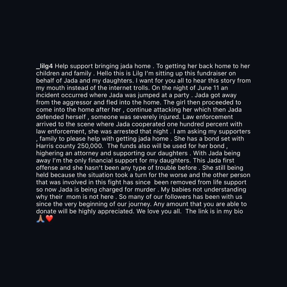 Guillermo Lil G baby mama Jada murder charge (photo 2 of 2)
