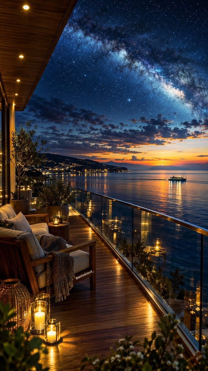 serene balcony at twilight serene balcony at twilight
