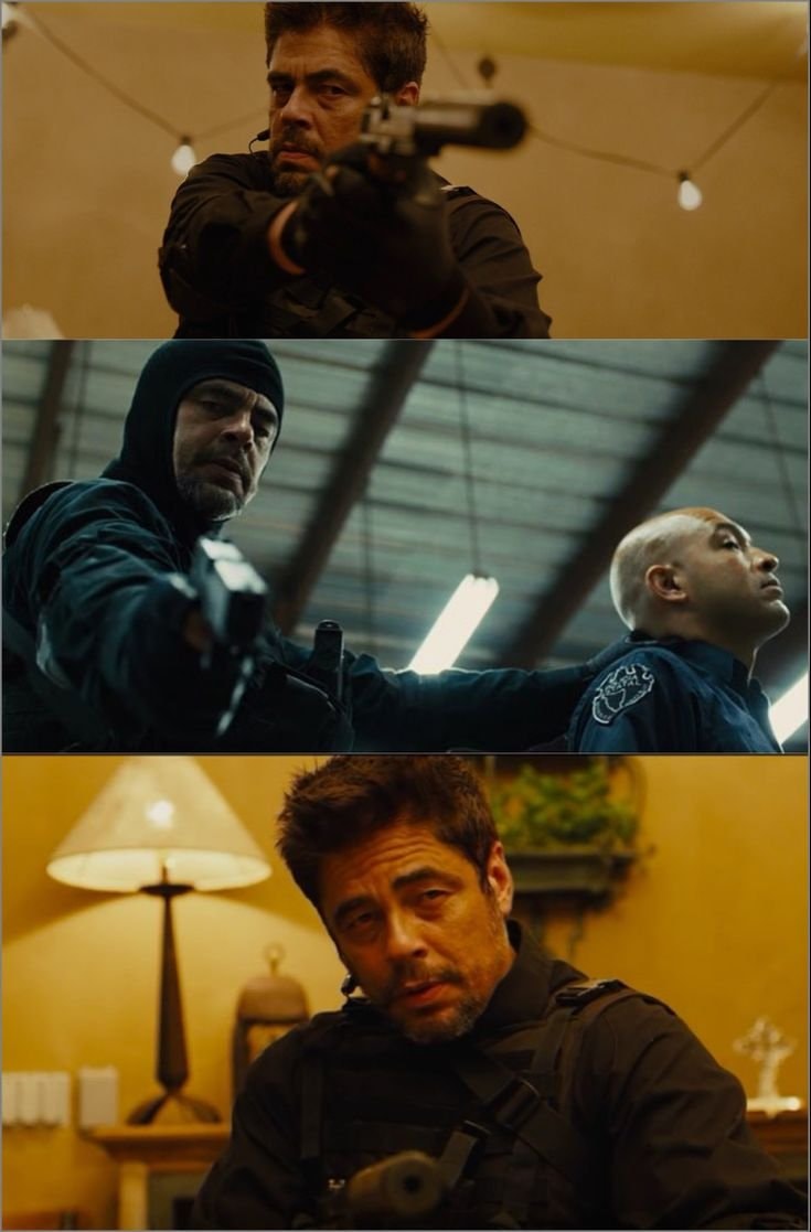 Benicio del Toro intense scene reaction