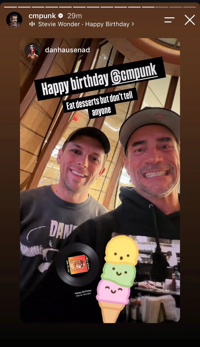 Danhausen and CM Punk birthday post