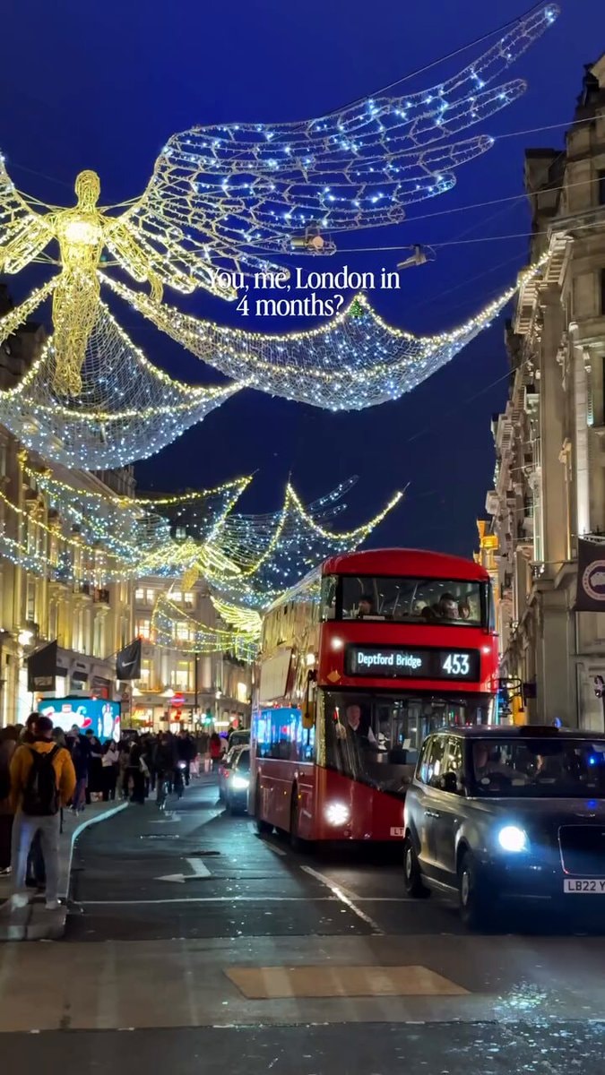 London Christmas lights night