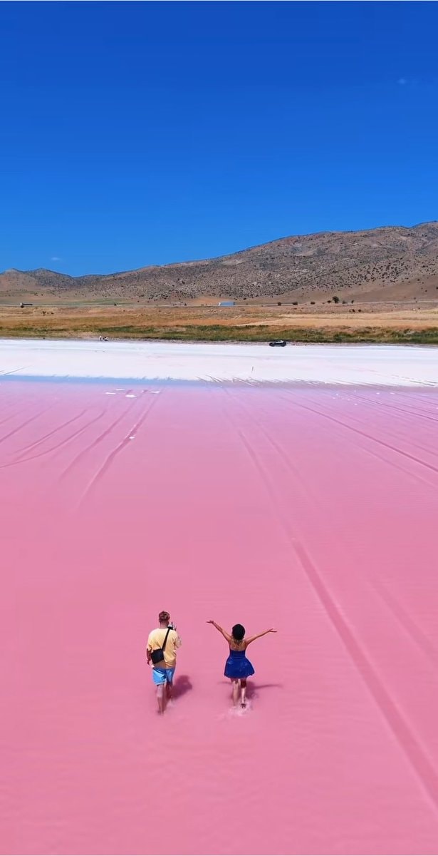 Pink salt lake in Ankara Turkey (photo 2 of 4)