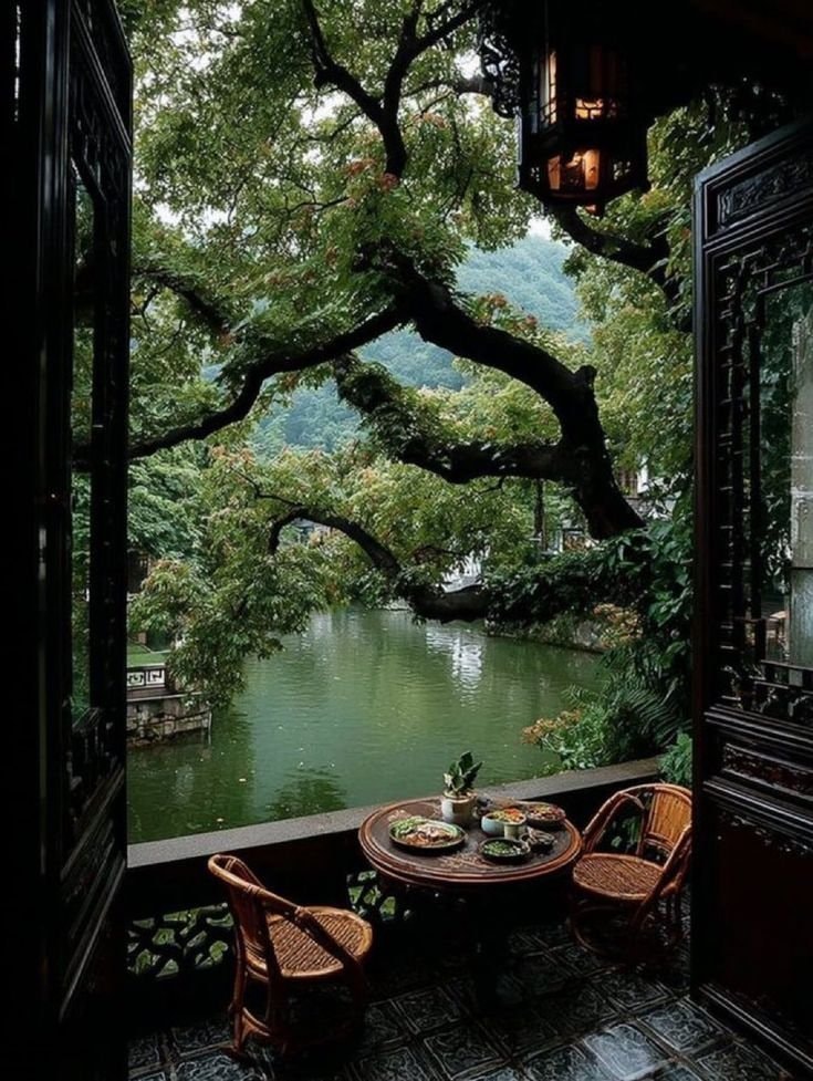 serene outdoor dining scene serene outdoor dining scene