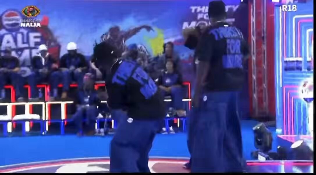 Temi BBNaija stage moment
