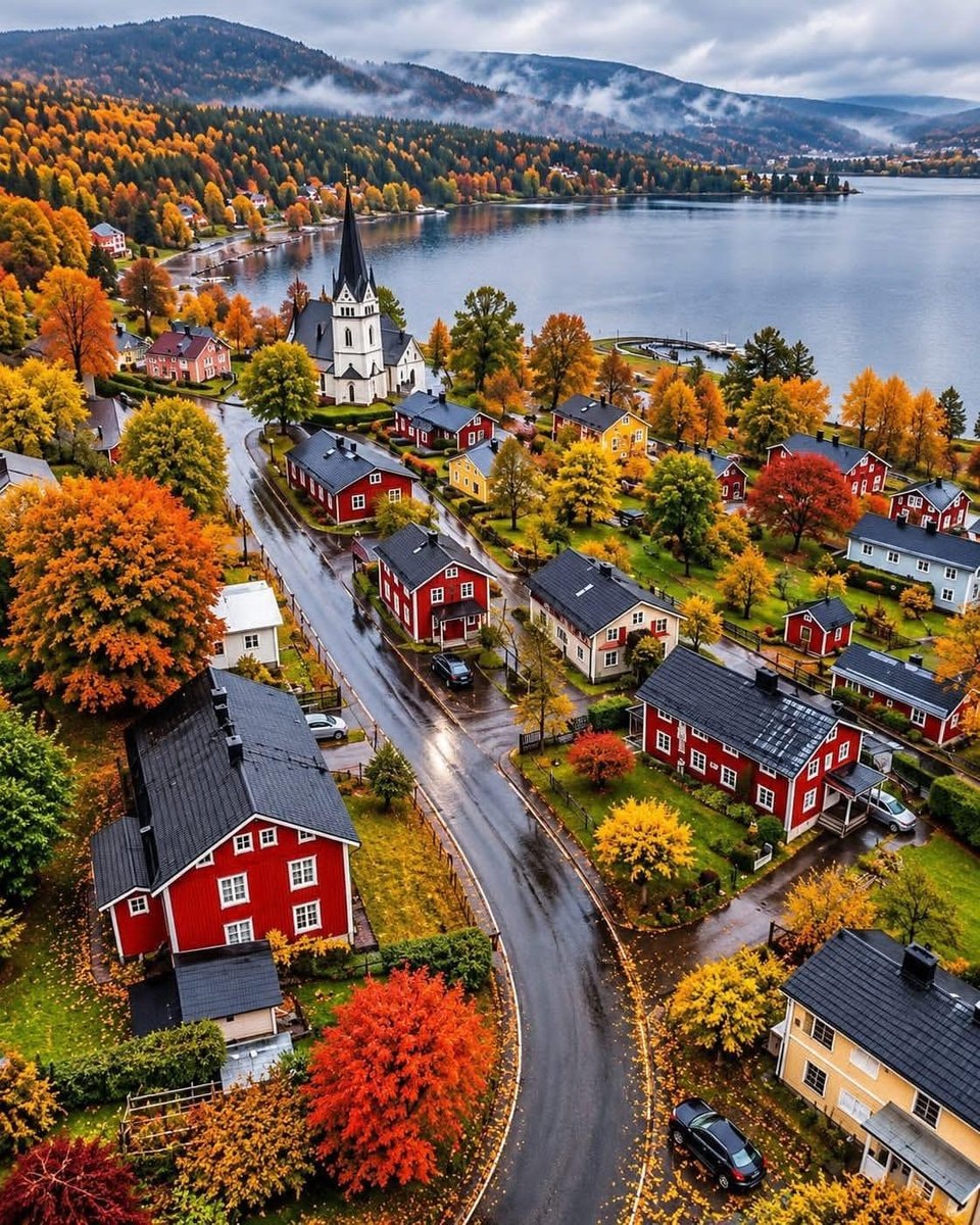 Rättvik Sweden village view