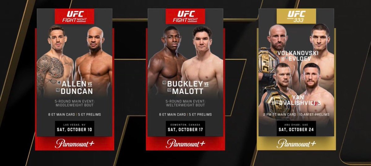 UFC 333 event posters