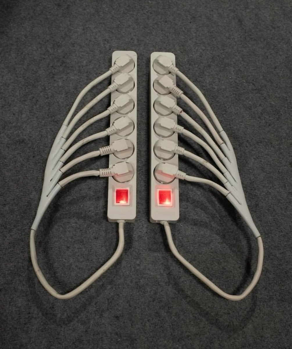 white power strips side by side white power strips side by side