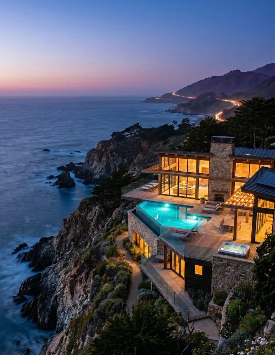 Cliffside mansion ocean view (photo 2 of 2)