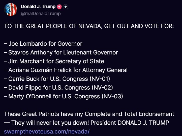 Trump 2026 Midterm Endorsements Texas Nevada Iowa Ohio (photo 2 of 4)
