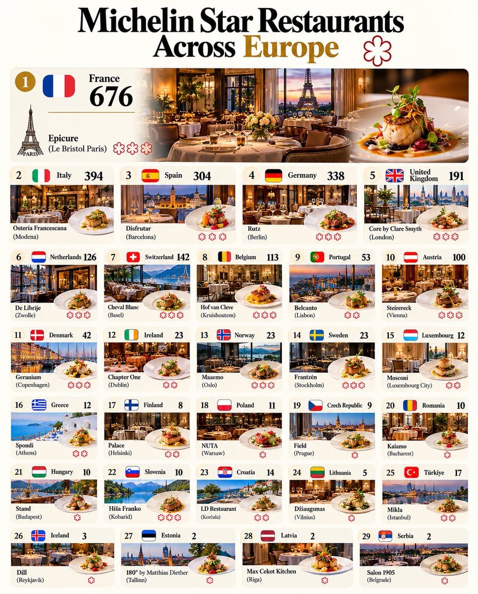 Michelin Star Restaurants Across Europe Michelin Star Restaurants Across Europe
