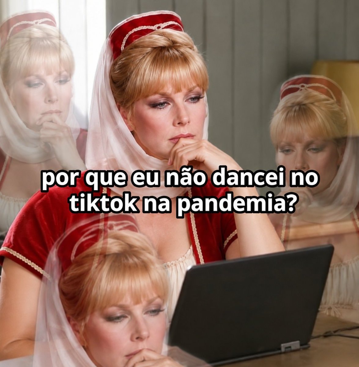Regretful woman missing TikTok dances