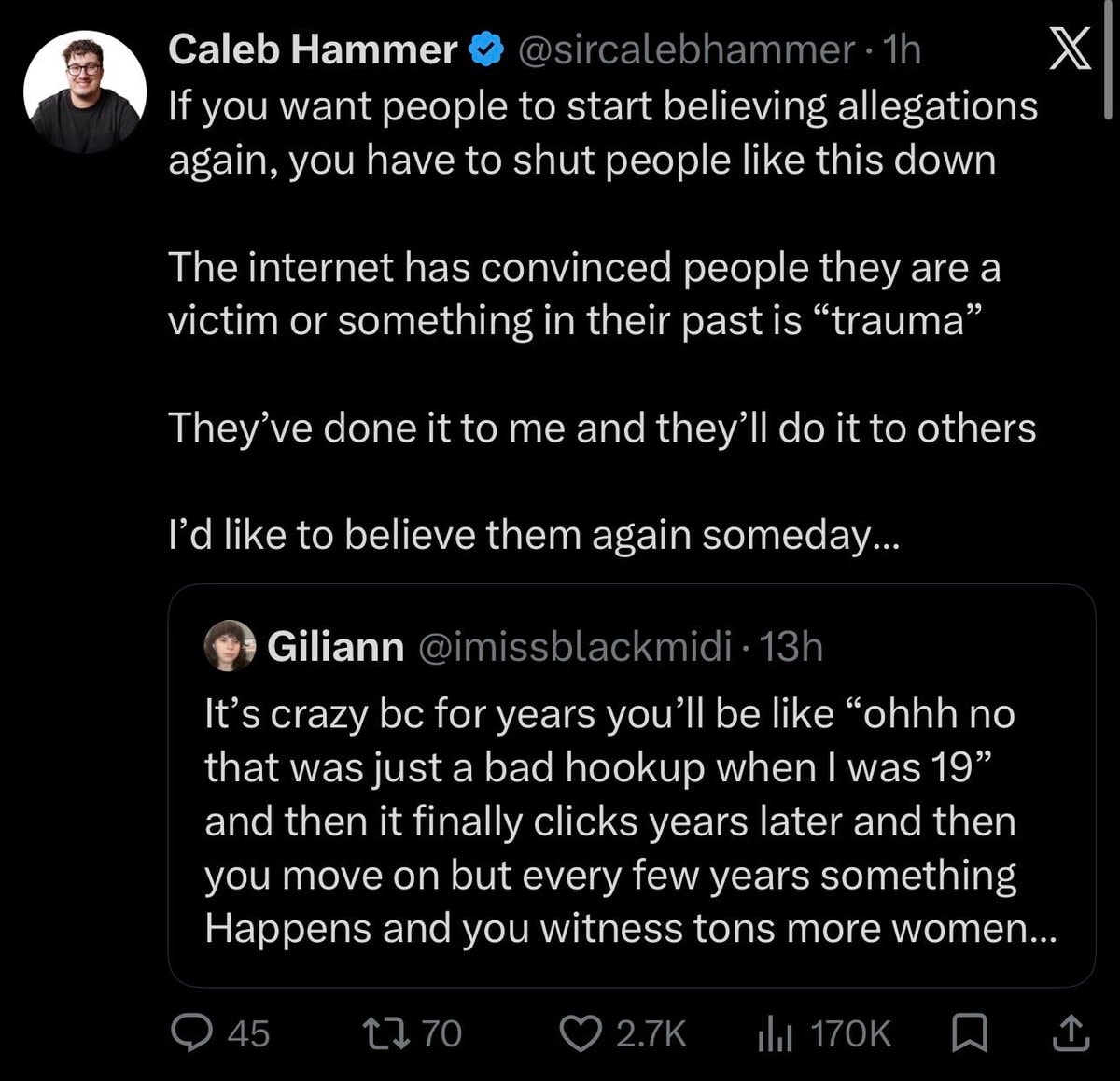 Caleb Hammer on consent retraction