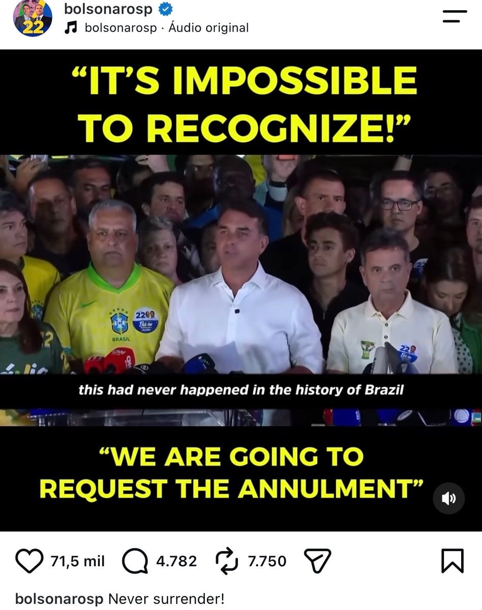 Election results rejection on Instagram