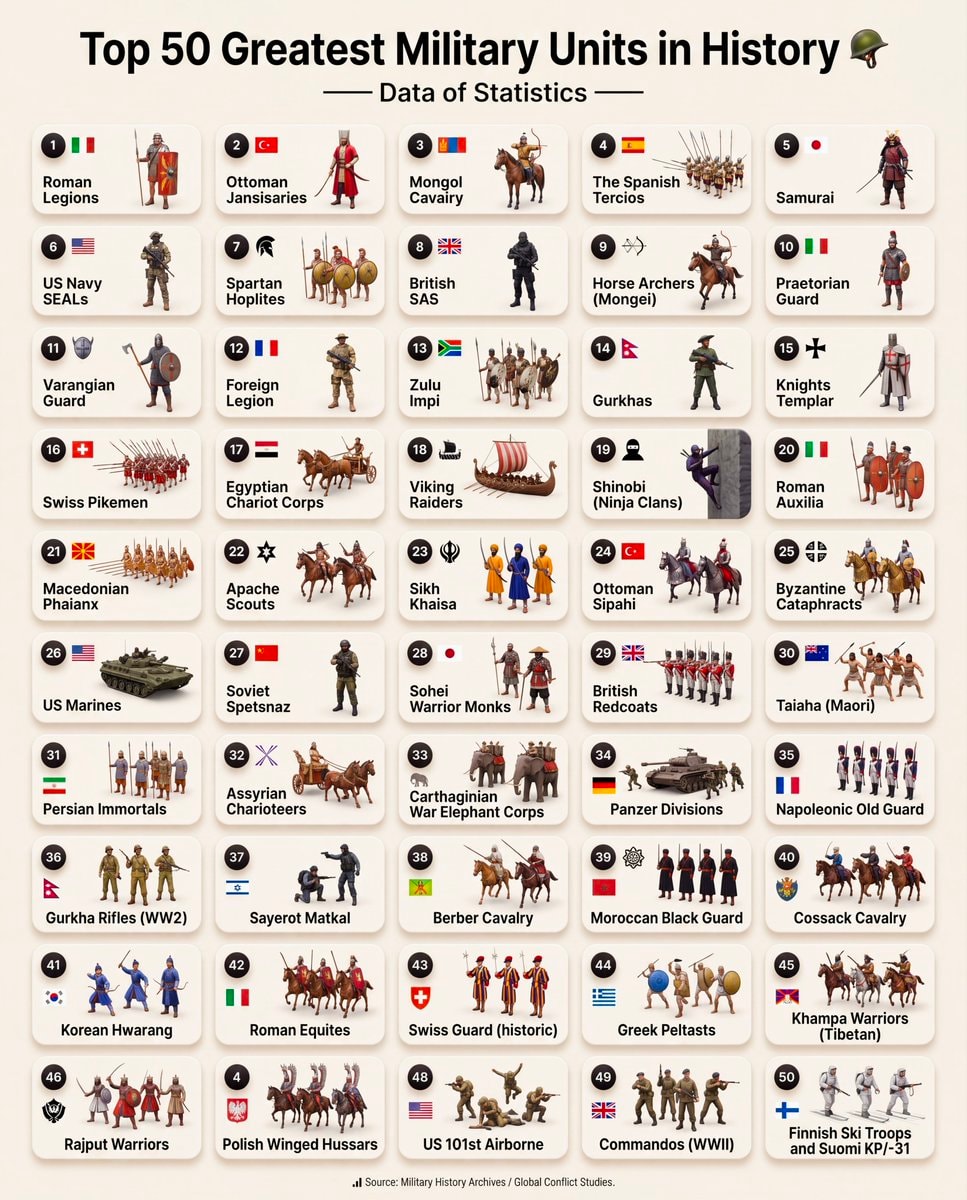 Top 50 Greatest Military Units in History