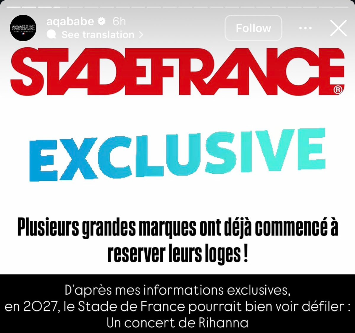 Rihanna Stade de France 2027 (photo 2 of 2)