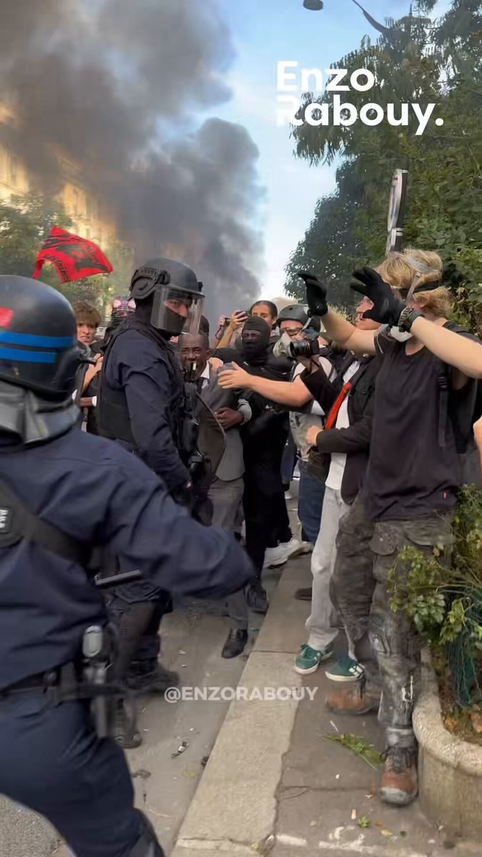 Bally Bagayoko shields students during France riots