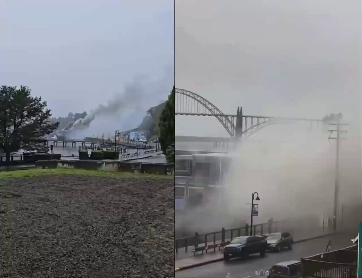 Ammonia tank explosion in Newport Oregon