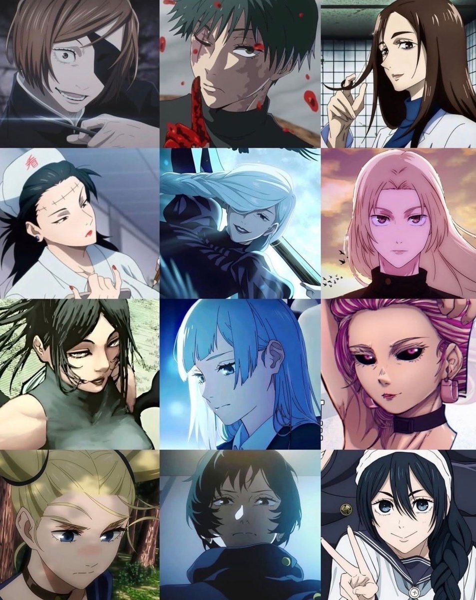 Jujutsu Kaisen women collage