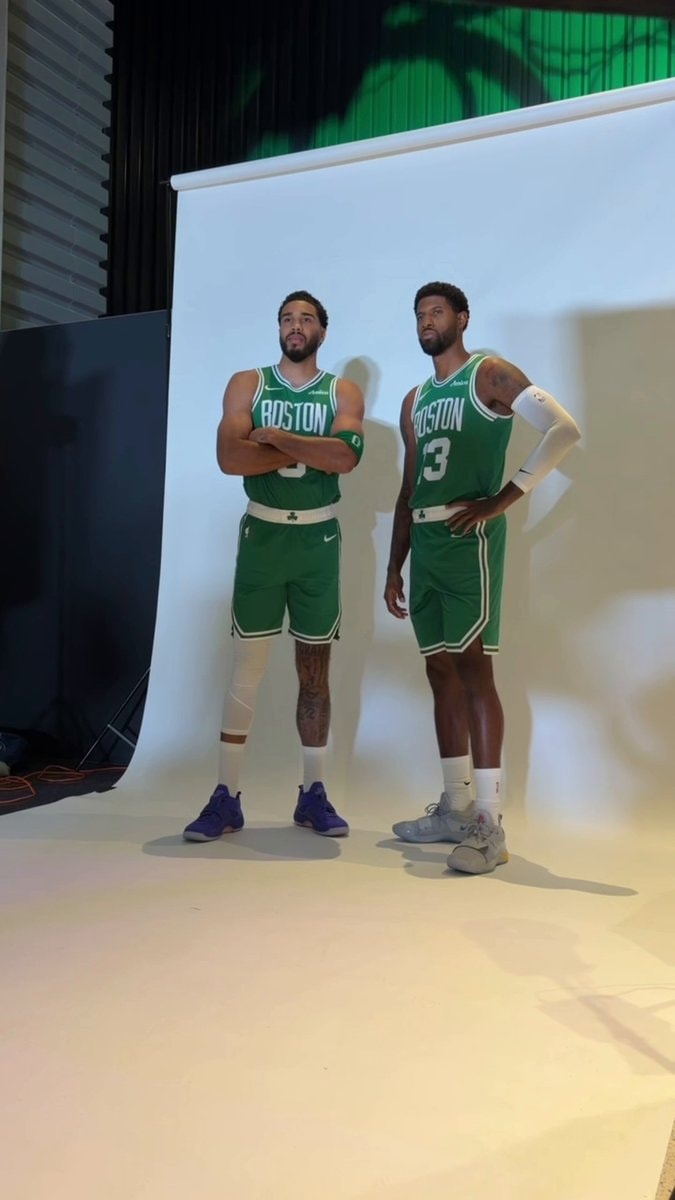 Jayson Tatum Paul George Celtics Media Day