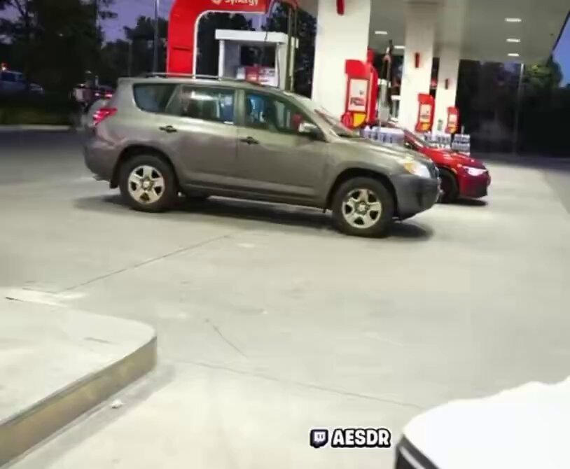 new car stolen at gas station