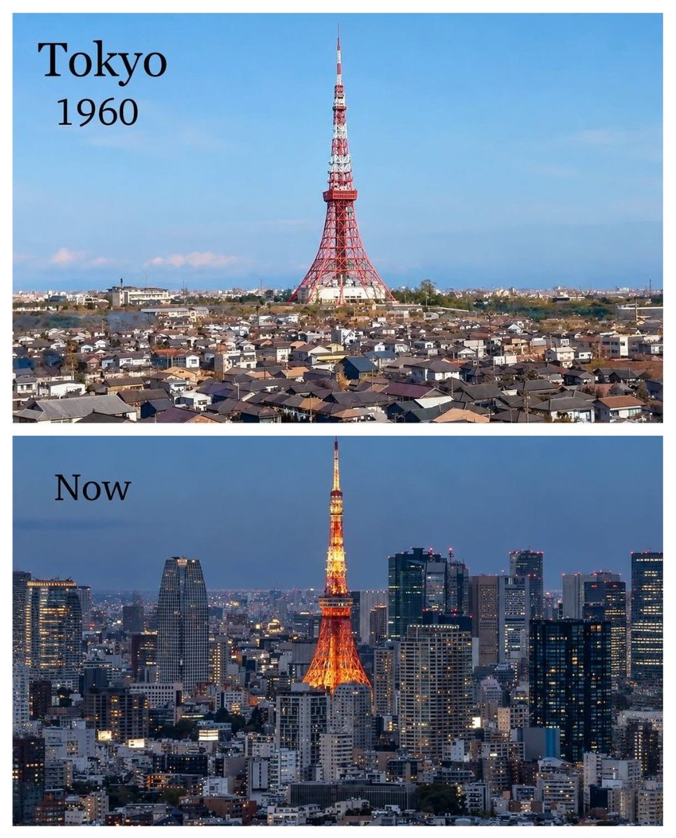 Tokyo 1960 vs present Tokyo 1960 vs present