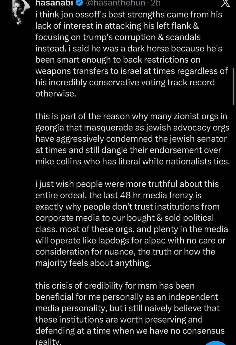 Hasan kingmaker reaction to Jon Ossoff (photo 1 of 2)
