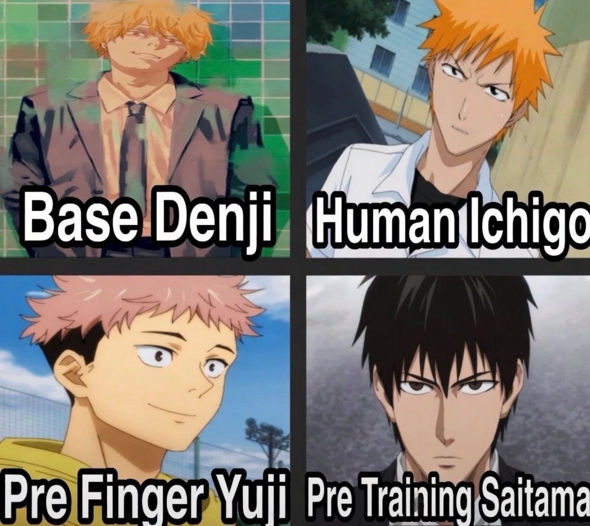 Base Denji Human Ichigo Pre Finger Yuji Pre Training Saitama
