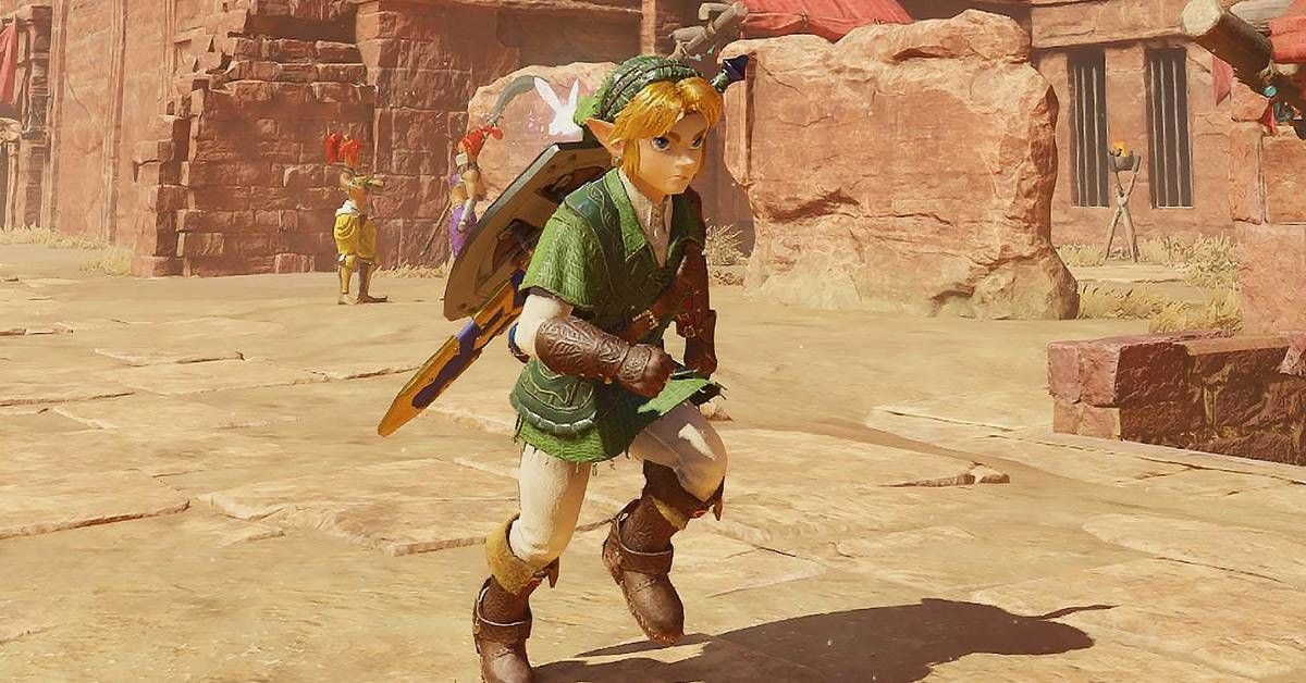 Link in desert setting