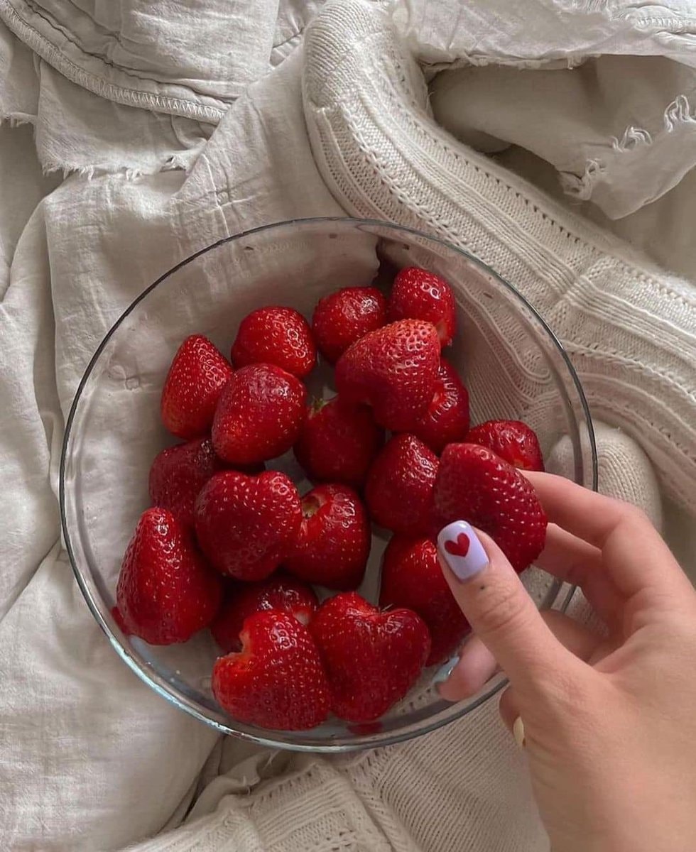 Heart-shaped strawberries