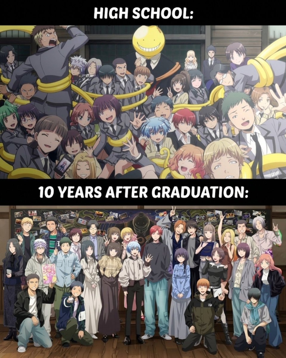 Assassination Classroom character aging