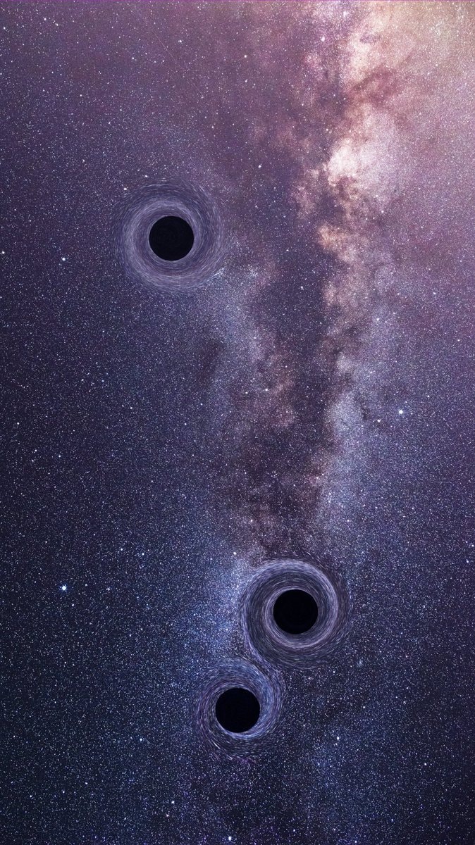 3 supermassive black holes colliding 3 supermassive black holes colliding