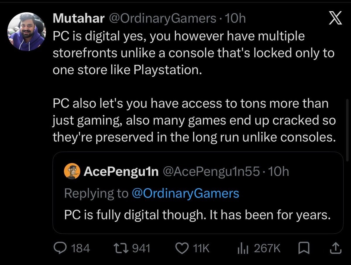 Mutahar PlayStation physical discs PC gamer (photo 2 of 2)