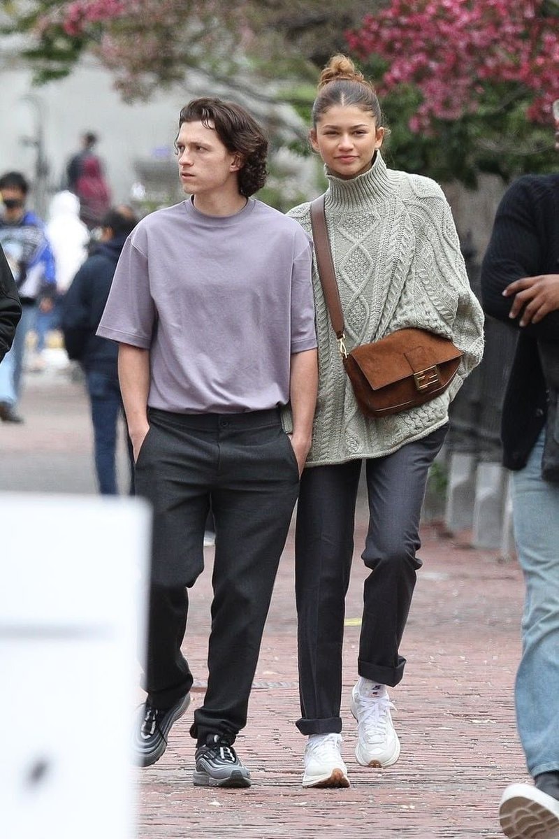 Zendaya Tom Holland casual walk Zendaya Tom Holland casual walk