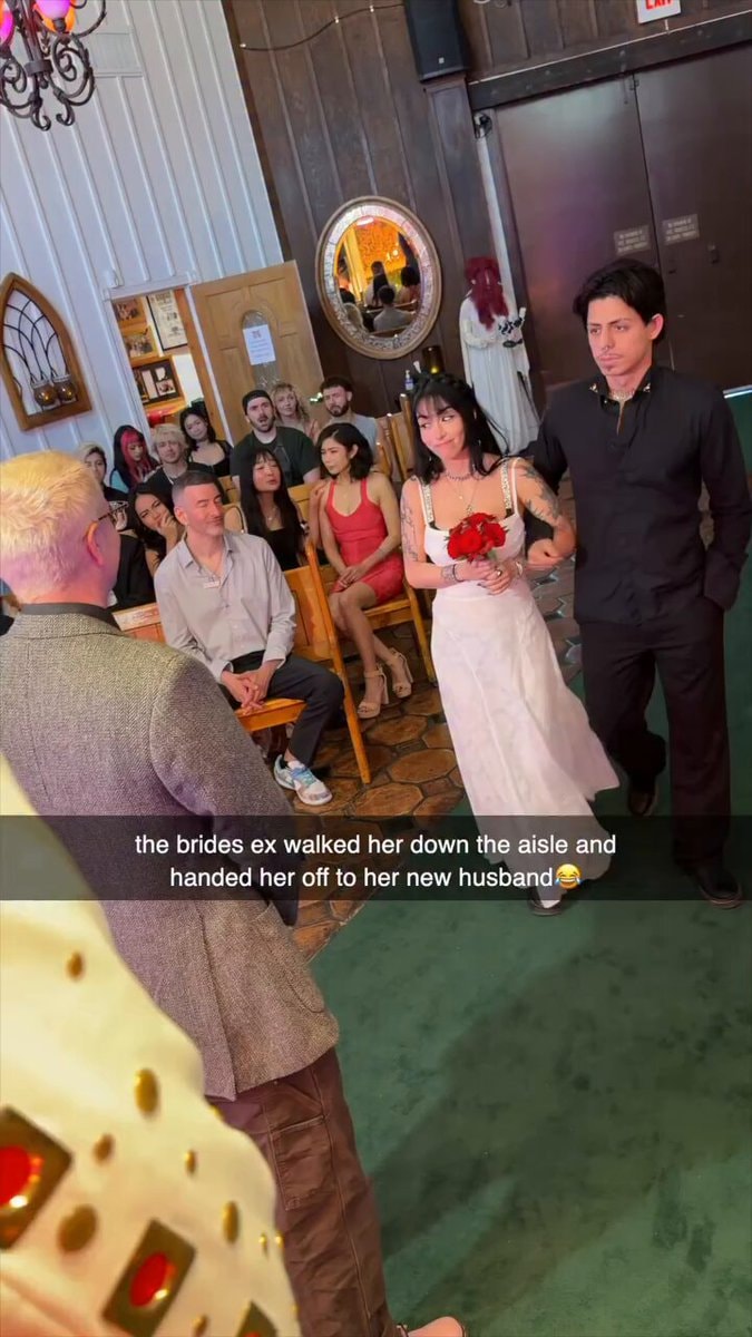 Bride ex walks down aisle